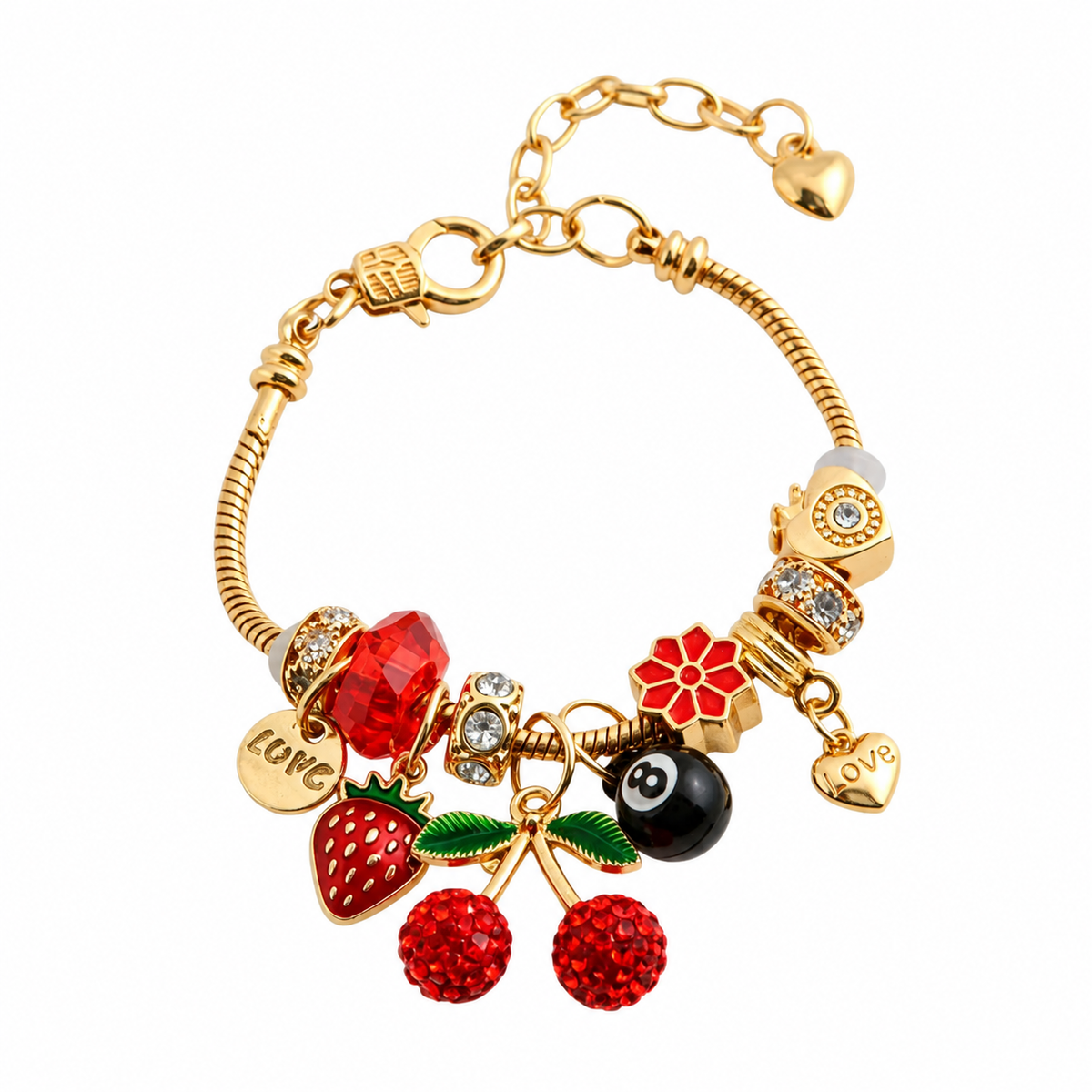 The Berry Luxe Charm Bracelet 🍓